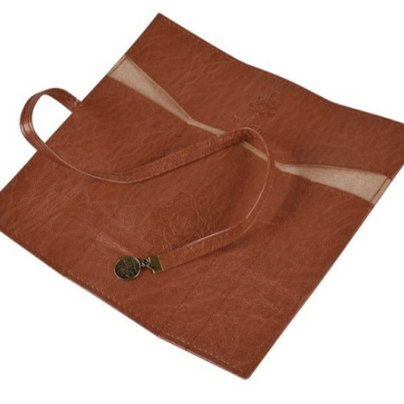 NEW Leather Cute Tri Fold Cosmetic Brush Holder - Picture 5 of 5